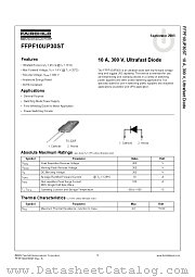 FFPF10UP30ST datasheet pdf Fairchild Semiconductor