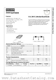 FFPF12UP20DN datasheet pdf Fairchild Semiconductor