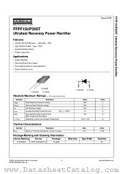 FFPF15UP20ST datasheet pdf Fairchild Semiconductor
