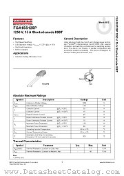 FGA15S125P datasheet pdf Fairchild Semiconductor