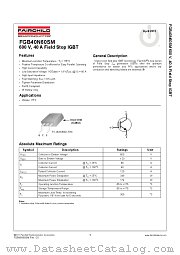 FGB40N60SM datasheet pdf Fairchild Semiconductor
