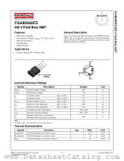 FGH80N60FD datasheet pdf Fairchild Semiconductor
