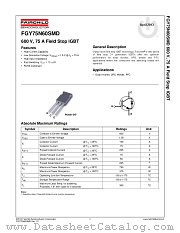 FGY75N60SMD datasheet pdf Fairchild Semiconductor
