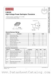 FJB102 datasheet pdf Fairchild Semiconductor