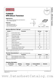 FJI5603D datasheet pdf Fairchild Semiconductor