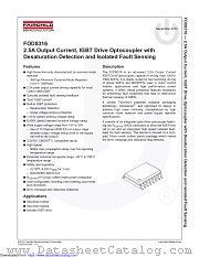 FOD8316 datasheet pdf Fairchild Semiconductor