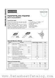 FQD4P25TM_WS datasheet pdf Fairchild Semiconductor