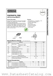 FQI27N25TU_F085 datasheet pdf Fairchild Semiconductor