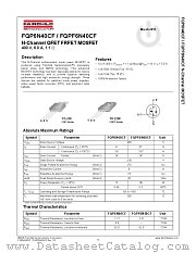 FQP6N40CF datasheet pdf Fairchild Semiconductor