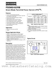 FSDM0465RB datasheet pdf Fairchild Semiconductor