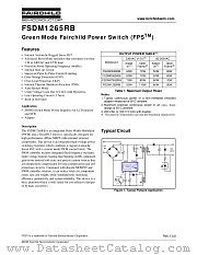 FSDM1265RB datasheet pdf Fairchild Semiconductor
