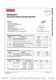 MBR20200CT datasheet pdf Fairchild Semiconductor