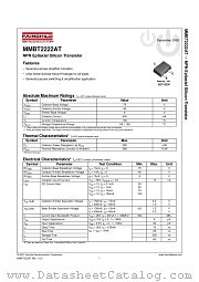 MMBT2222AT datasheet pdf Fairchild Semiconductor