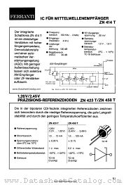 ZN458T datasheet pdf FERRANTI