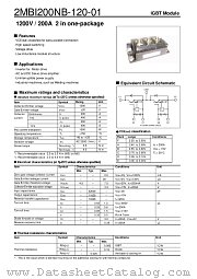 2MBI200-120-01 datasheet pdf Fuji Electric