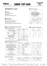 2MBI75F-060 datasheet pdf Fuji Electric