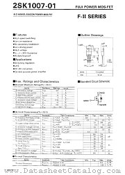 2SK1007-01 datasheet pdf Fuji Electric