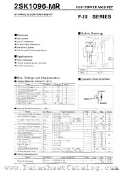 2SK1096-MR datasheet pdf Fuji Electric