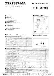 2SK1387-MR datasheet pdf Fuji Electric