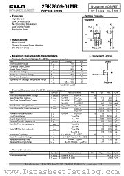2SK2809-01MR datasheet pdf Fuji Electric