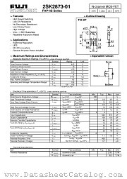 2SK2873-01 datasheet pdf Fuji Electric