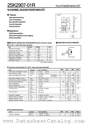 2SK2907-01R datasheet pdf Fuji Electric