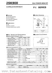2SK900 datasheet pdf Fuji Electric