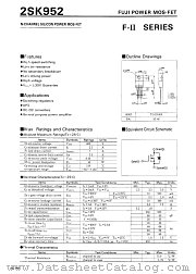 2SK952 datasheet pdf Fuji Electric