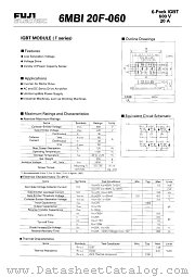 6MBI20F-060 datasheet pdf Fuji Electric