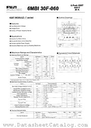 6MBI30F-060 datasheet pdf Fuji Electric