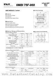 6MBI75F-060 datasheet pdf Fuji Electric