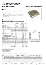 7MBP100RA120 datasheet pdf Fuji Electric