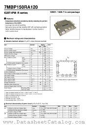 7MBP150RA120 datasheet pdf Fuji Electric