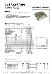 7MBP200RA060 datasheet pdf Fuji Electric