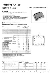 7MBP75RA120 datasheet pdf Fuji Electric