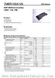 7MBR15SA120 datasheet pdf Fuji Electric