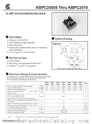 KBPC2501 datasheet pdf Fuji Electric