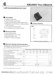 KBU4005 datasheet pdf Fuji Electric