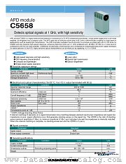 C5658 datasheet pdf Hamamatsu Corporation