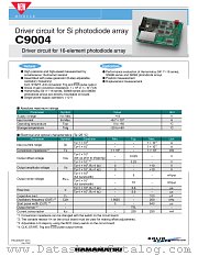 C9004 datasheet pdf Hamamatsu Corporation