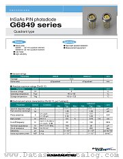 G6849 datasheet pdf Hamamatsu Corporation