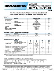 H8711 datasheet pdf Hamamatsu Corporation