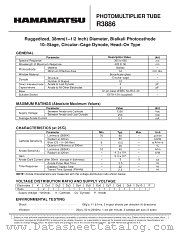 R3886 datasheet pdf Hamamatsu Corporation