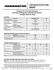 R5070 datasheet pdf Hamamatsu Corporation