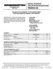 R6800U-26 datasheet pdf Hamamatsu Corporation