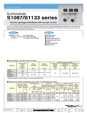 S1087-01 datasheet pdf Hamamatsu Corporation