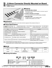 HIF2E-16D-2.54RB datasheet pdf Hirose Electric