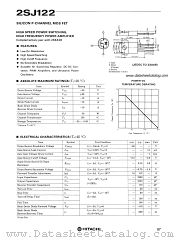 2SJ122 datasheet pdf Hitachi Semiconductor