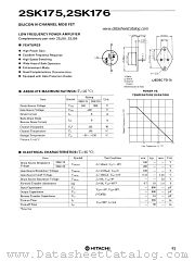 2SK176 datasheet pdf Hitachi Semiconductor