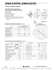 2SK221H datasheet pdf Hitachi Semiconductor